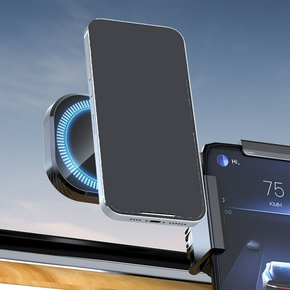 SPRING Magnetic Car Mount Display Screen Holder 360 Rotation No Glue Required Stable And Safe Adjustable Angle Position