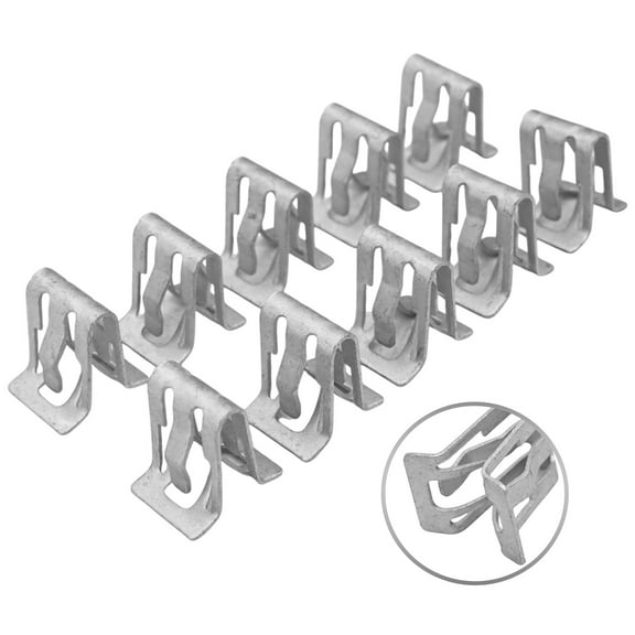 SPRING Metal Retainer Clips 10PCS Car Interior Console Dashboard Fixed Buckle Wire Cable Organizer Accessories