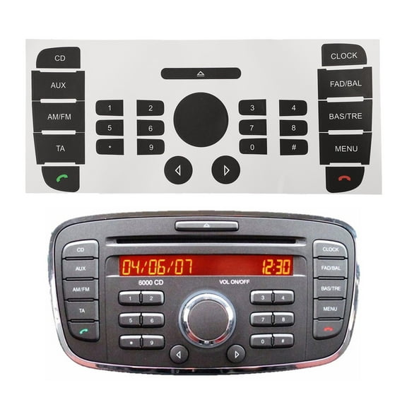 SPRING Multimedia Radio Panel Repair Sticker Button Repair Sticker Button Repair Decal Sticker ford For Mondeo For 6000CD Radio