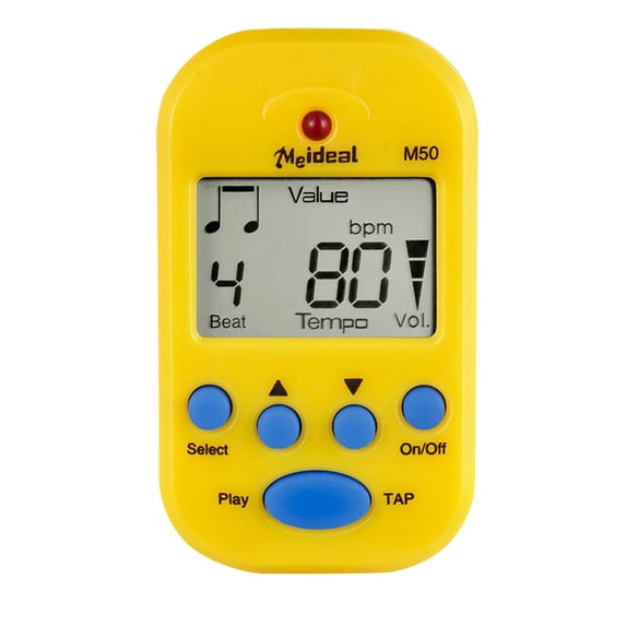 SPRING New M50 Mini Metronome Professional Clip-on LCD Digital Rhythm Metronome For Guitar Violin Bass Stringed Instrument Accessories Yellow