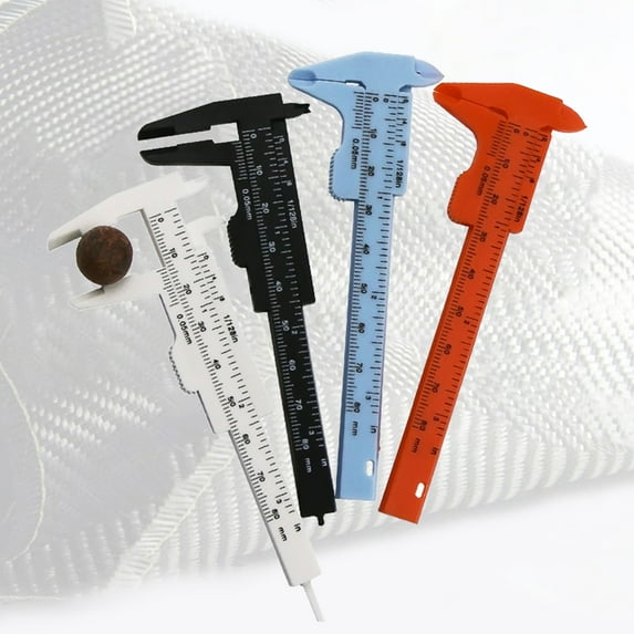 SPRING PARK 0-80mm Mini Multicolor Dual-scale Plastic Vernier Caliper Gauge Measuring Tool