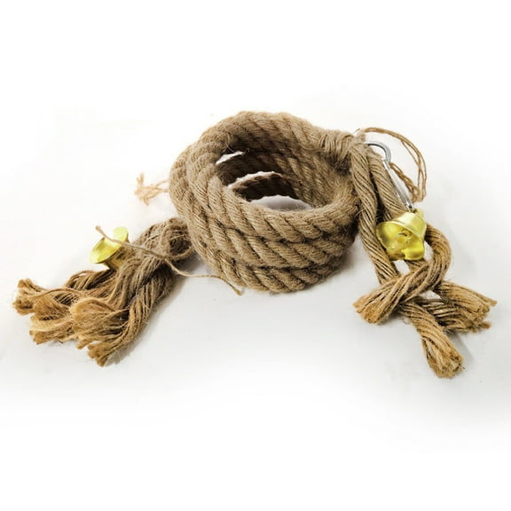 SPRING PARK 1/1.5/2m Handmade Cotton Rope Perch Pet Swing Bird Toy with Bell Parrot Cage Rope Toy