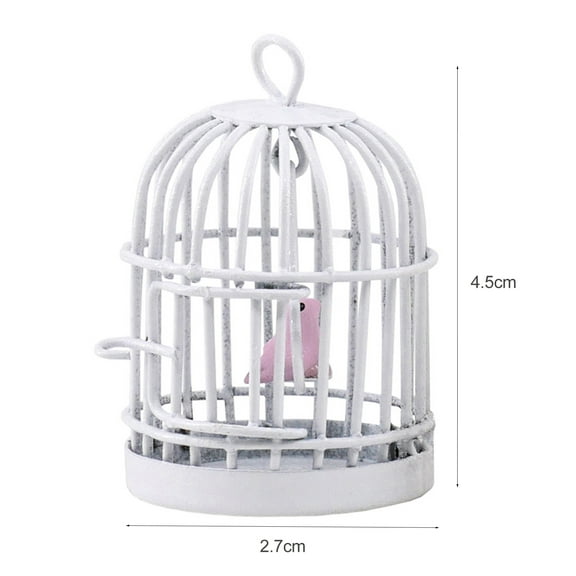 SPRING PARK 1/12 Miniature Dollhouse Cartoon Birdcage Ornament Home Desktop Decor Toy Gift