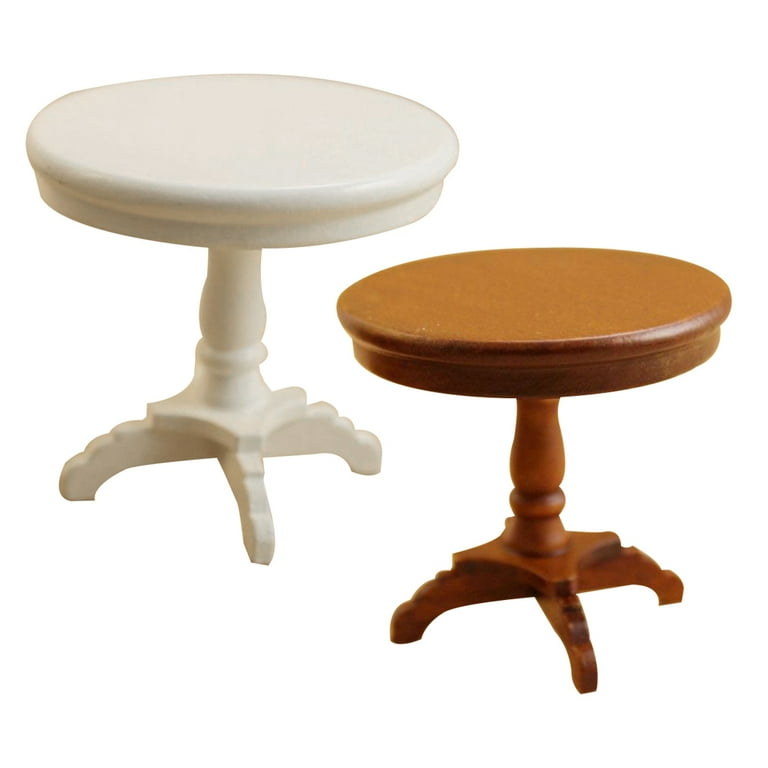 SPRING PARK 1 12 Vintage Miniature Dollhouse Round Table Furniture DIY Bedroom Doll House Accessory Walmart