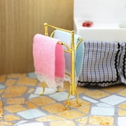 SPRING PARK 1/6 1/12 Miniature Bathroom Towels Rack Set Dollhouse Accessories Decor Toy