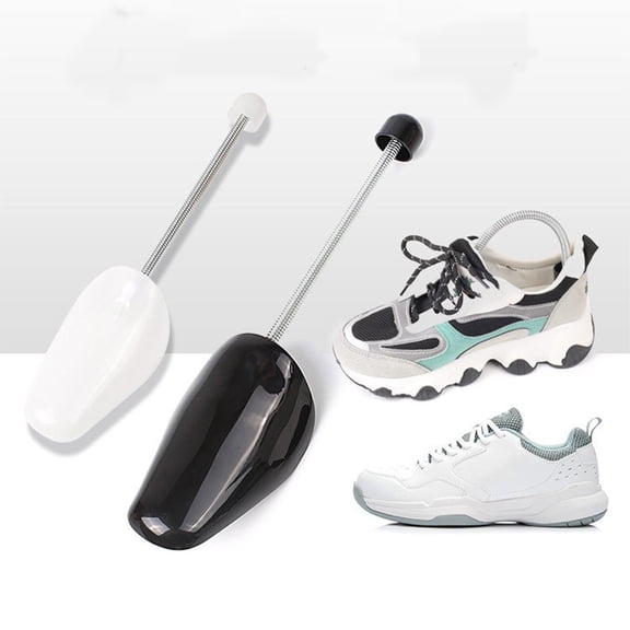 SPRING PARK 1 Pair Adjustable Anti-wrinkle Adult Stretcher Boot Holder Shaper Support For Men Size Plastic Practical Portable Shoe Tree with Tension Spring Coil