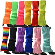 SPRING PARK 1 Pair Adult Candy Color Fall Winter Sports Women Girls Ribbed Outdoor Leg Warmers Knitted Socks for Party