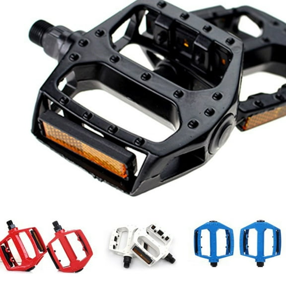 SPRING PARK 1 Pair Aluminum Alloy UltraLight Bicycle Pedals with Reflective Strips Mountain Bike Pedals Anti-Slip Pedal