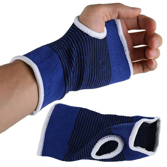 SPRING PARK 1 Pair Blue Palm Wrist Hand Support Elastic Brace Sleeve Sports Bandage Gym Gloves