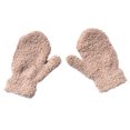 thumbnail image 1 of SPRING PARK 1 Pair Children Kids Autumn Winter Casual Warm Mittens Solid Color Soft Full Finger Outdoor Plush Gloves 6 Colors, 1 of 7