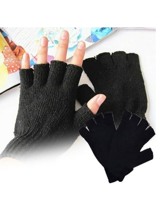 Men's Fingerless Wool Gloves