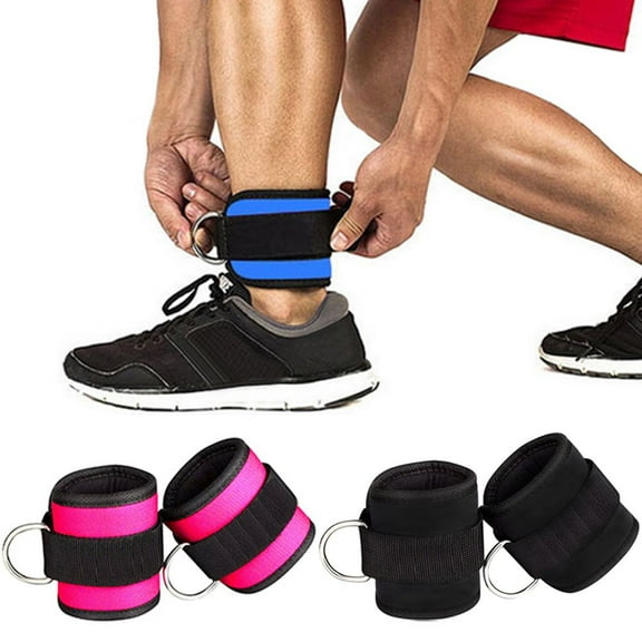 SPRING PARK 1 Pair Foot Ankle Straps Strength Training D-ring Thigh Leg Gym Cable Machine Pull