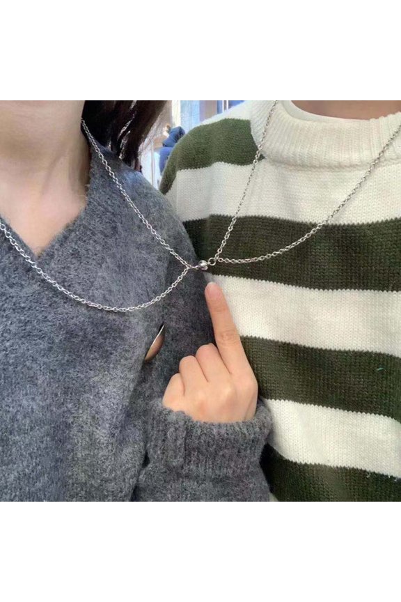 1 Pair Matching Set Necklace For Couples Titanium Stainless Steel Promise Love Pendant Necklaces Gifts for Anniversary