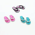 thumbnail image 1 of SPRING PARK 1 Pair Mini Cute Stripe Flip-flops DIY Miniature Toy for Dollhouse Accessories, 1 of 5