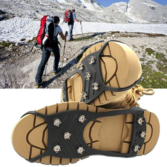 SPRING PARK 1 Pair Shoe Ice Gripper 8 Teeth Snow Crampons Hiking Boots Spikes Outdoor Equipment