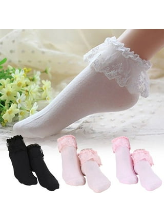 SEAUR 5 Pairs Little Girls Toddler Ruffle Lace Trim Socks Cotton Frilly  Ankle Sock Princess Dance Dress Socks : : Clothing, Shoes 