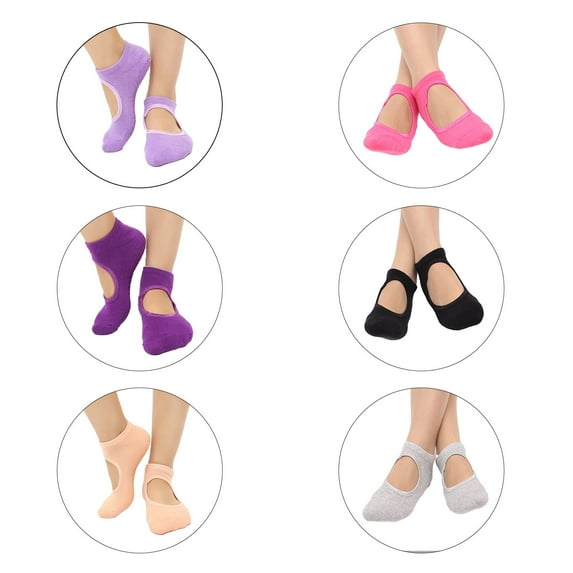 SPRING PARK 1 Pair Yoga Socks for Women Non Slip Skid Socks for Pilates, Ballet, Dance, Barefoot Workout