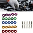 thumbnail image 1 of SPRING PARK 1 Set(10 x Bolt Washers&10 x Screws) M6 Stable Bolt Washer Bright-colored Stainless Steel Exquisite Easy to Install Fender Washer for Auto Car, 1 of 7