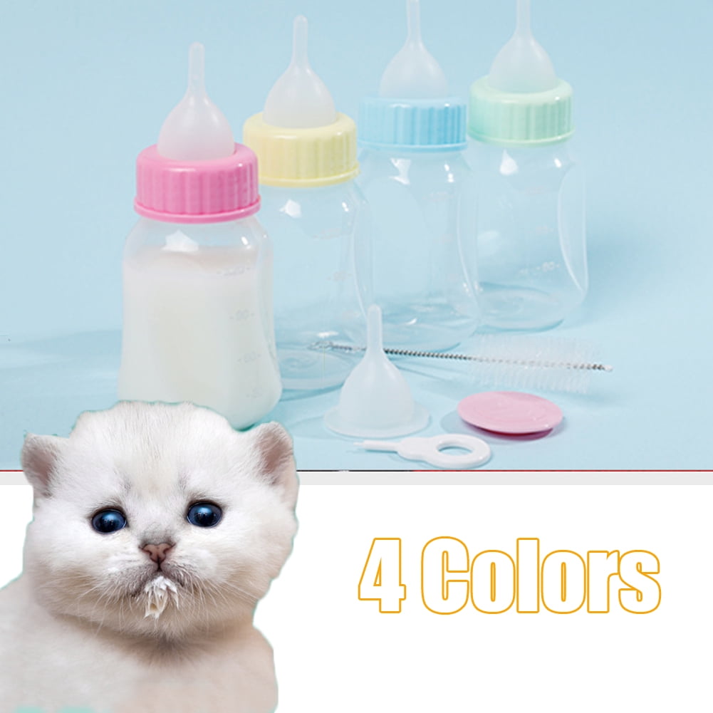 SPRING PARK 1 Set 120ml Pet Feeding Bottle Brush Kit, Kitten Bottle Can