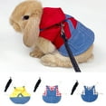 thumbnail image 1 of SPRING PARK 1 Set Guinea Pig Clothes,Soft Bunny Ferret Clothes with Pet Harness and Traction Rope Cute Jacket for Kitten Small Animal, 1 of 7