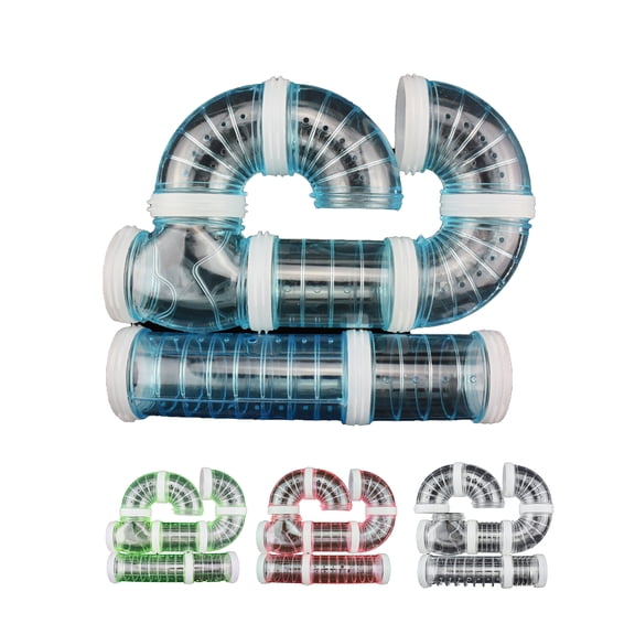 SPRING PARK 1 Set Hamster Tube Toy Detachable Plastic DIY Assorted Toy Playground Tunnel Exercise for Mouse Hamster and Other Small Animals