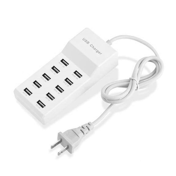 SPRING PARK 10 Ports USB Fast Charging Station Power Adapter Phone Tablet Camera Charger Hub