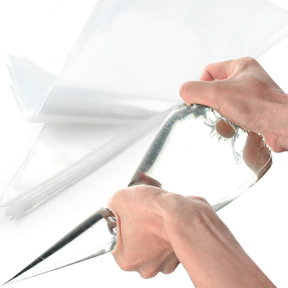 SPRING PARK 100 Pcs Plastic Disposable Pastry Bag Icing Piping Cake Cupcake Decorating Bags