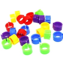 SPRING PARK 100pcs Mix Color 8mm Foot Ring Bands Bird Clip on Leg Rings for Pigeon