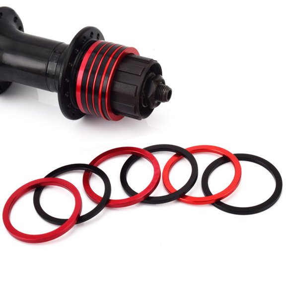 SPRING PARK 10Pcs Bike 1/1.5/2/2.5/3mm Grooved Flywheel Hub Spacer Bicycle MTB Bottom Bracket Axle Washer Gasket