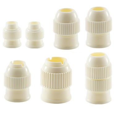SPRING PARK 10Pcs Cake Decorating Couplers, Plastic Standard Couplers Universal Icing Tips, Cake Piping Tips Coupler for Icing Nozzles