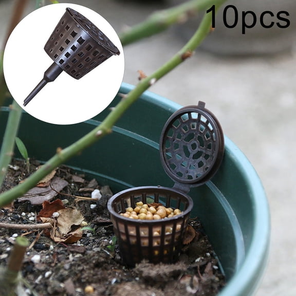 SPRING PARK 10Pcs Garden Bonsai Save Fertilizer Tool Basket Box Case Plant Portable With Lid
