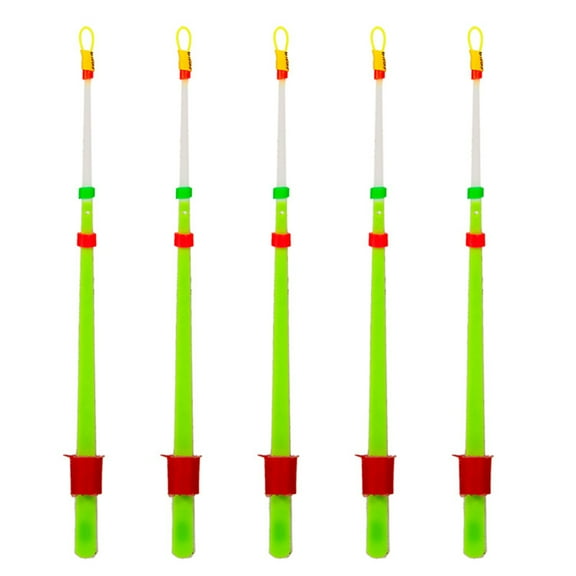 SPRING PARK 10Pcs Ice Fishing Rods Double Layer Ultra-light ABS Extension Pole Draft Buoy Vertical Tackle for Outdoor