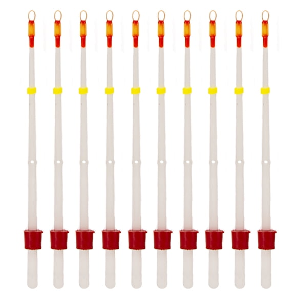 SPRING PARK 10Pcs Small White Winter Ice Fishing Extension Rod Pole for Saltwater Freshwater