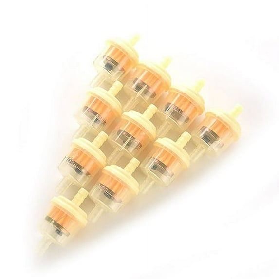 SPRING PARK 10Pcs Universal Motorcycle Mini Plastic Inline Fuel Gas Gasoline Patrol Filters