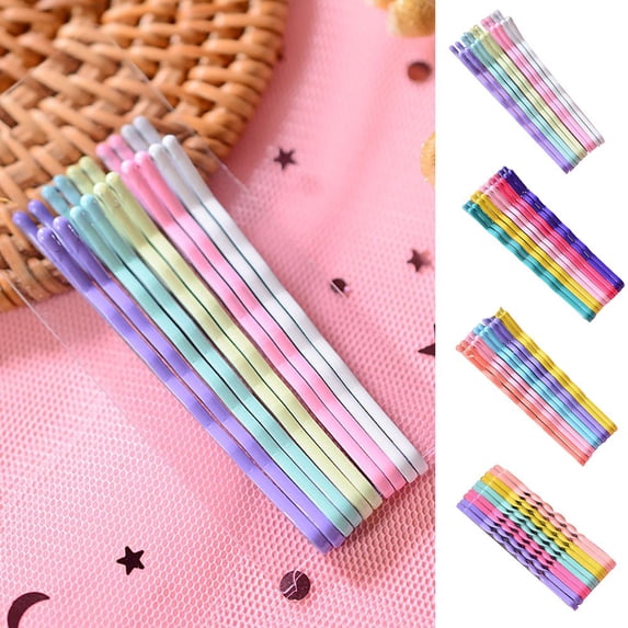 SPRING PARK 10Pcs Women Girls Kids bobby Rainbow Hair Pin Hair Clips metal Slides Hairpin