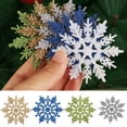 thumbnail image 1 of SPRING PARK 12Pcs Plastic White Snowflake Ornaments Christmas Winter Decorations, Hanging Snowflake Decorations for Winter Wonderland Christmas Tree, 1 of 7