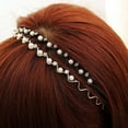 thumbnail image 1 of SPRING PARK 1PC Fashion Faux Pearl Crystal Hair Hoop Womens Pearls Wave Headband, 1 of 7