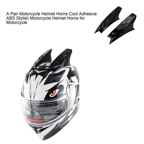 SPRING PARK 1Pair Motorcycle Helmet Horns Cool Adhesive ABS Stylish Motorcycle Helmet Horns