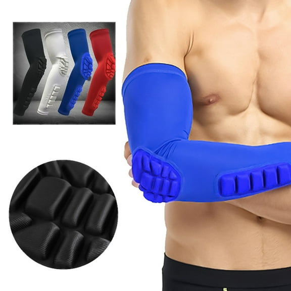 SPRING PARK 1Pc 1PC Breathable Elbow Brace Pad Guard Compression Silicone Spandex Elbow Padded Arm Support Shooter Sleeve Protector for Skateboarding Basketball Football