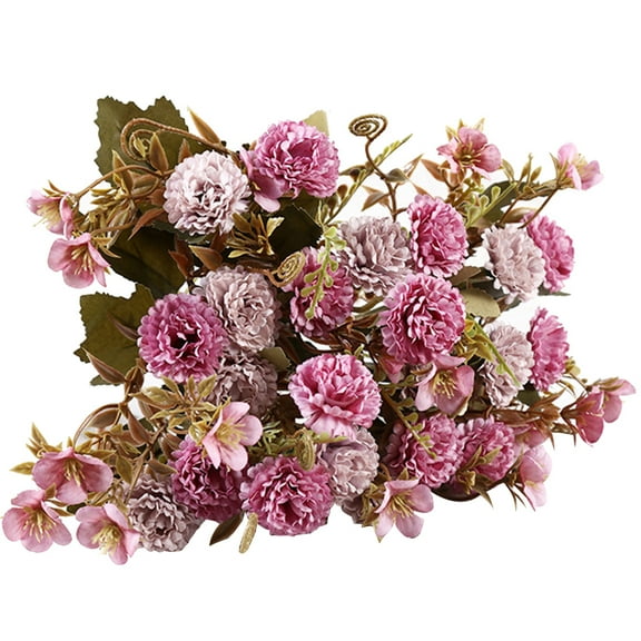 SPRING PARK 1Pc 3.5cm Artificial Flowers Bouquets Silk Flowers Fake Floral Arrangement for Valentine's Day Wedding Home Decor Easter Table Centerpieces