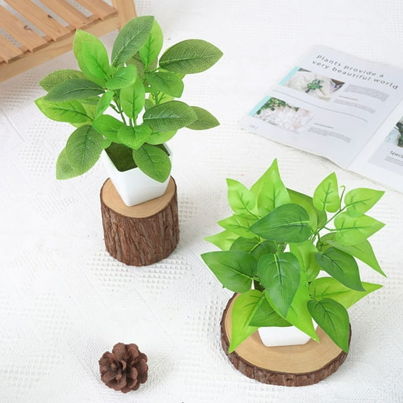SPRING PARK 1Pc 30cm Plastic Artificial Green Fake Foliage Garden Plant Office Home Living Room Decor