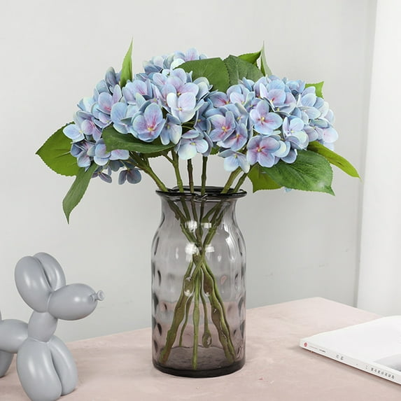 SPRING PARK 1Pc 3D Artificial Flower Plants,Mini Fake Hydrangea Flowers for Home Decor Party Wedding Office Patio Table Desk Decoration