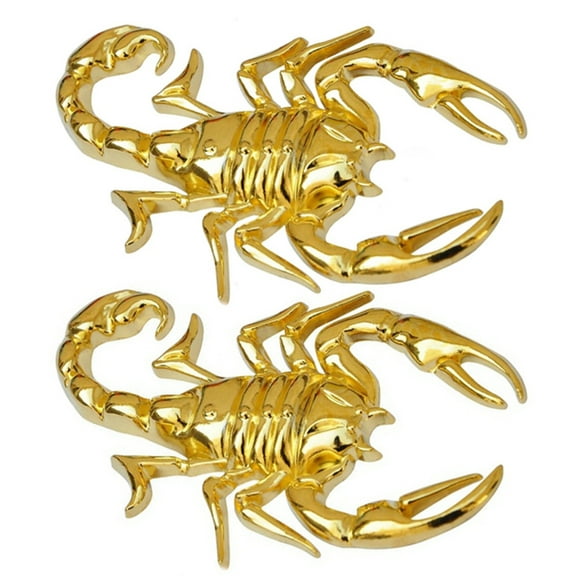 SPRING PARK 1Pc 3D Funny Cool Metal Plating Scorpion Car Body Decor Decal Badge Sticker