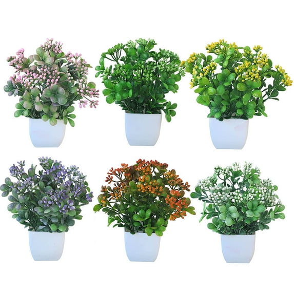 SPRING PARK 1Pc Artificial Fake Flower Potted Plant Bonsai Party Outdoor Home Decor Garden