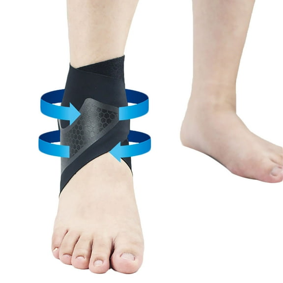 SPRING PARK 1Pc Left/Right Foot Sleeve with Compression Wrap, Ankle Brace For Arch, Ankle Support, Football, Basketball, Volleyball, Running, For Sprained Foot, Tendonitis