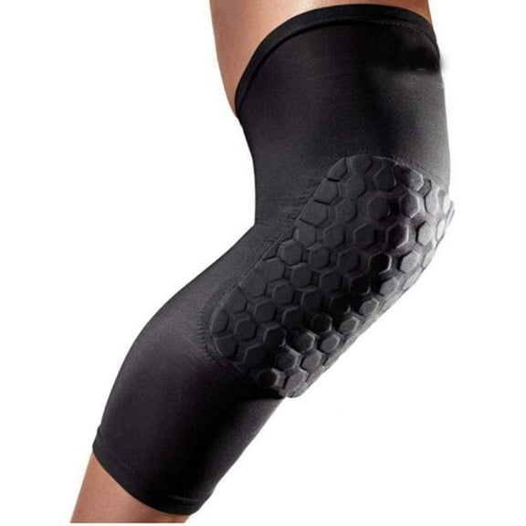 SPRING PARK 1Pc Leg Long Sleeve Protector Support Brace Honeycomb Pad Basketball Knee Crashproof