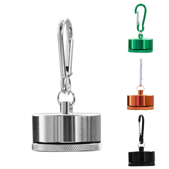 SPRING PARK 1Pc Pill Holder Accessory Case Waterproof Pill Capsule Bottle, Aluminum Outdoor Dry Containers Match Seal Storage Case, with Locking Carabiners