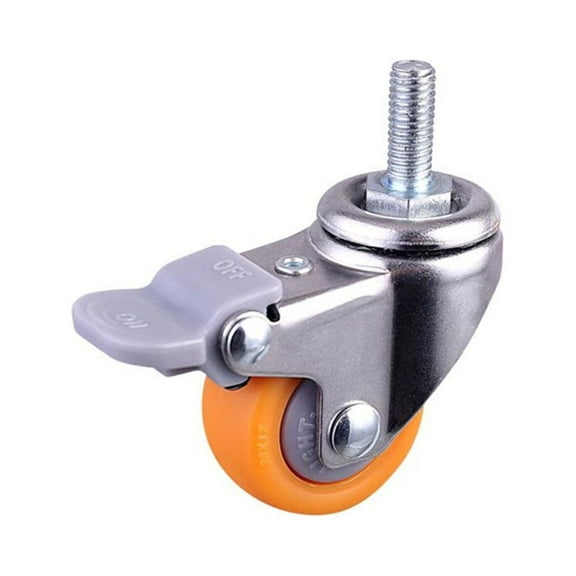 SPRING PARK 1inch Nylon Caster Wheels, Heavy Duty, Mount Industrial Castors, Locking Metal Swivel Wheel, Replacement For Carts, Furniture, Dolly, Workbench, Trolley