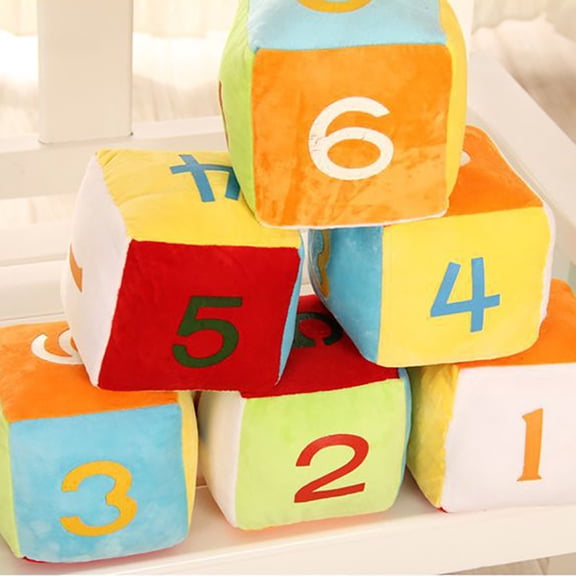 SPRING PARK 1pc Funny Dice Doll Plush Stuffed Toy Home Sofa Brain Game Party Favors Gift (4inch)