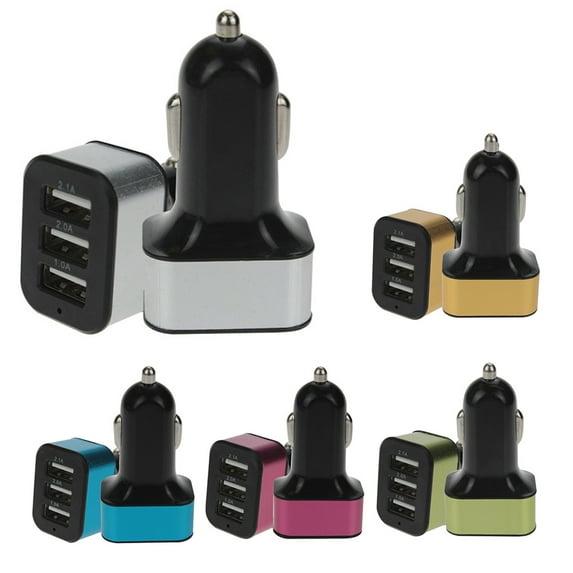 SPRING PARK 2.1A 2.0A 1.1A 3 USB Port Universal Car Mobile Phone Charger Adapter Socket